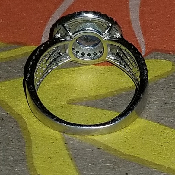 Brazilian Aquamarine and Black Spinal set in .925 - Picture 4 of 5